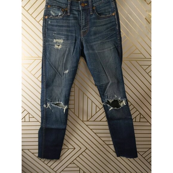 MADEWELL Women's 9" High Riser Skinny Skinny Dark Wash Size 24 READ - Picture 6 of 12